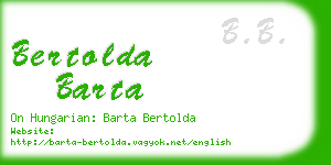bertolda barta business card
